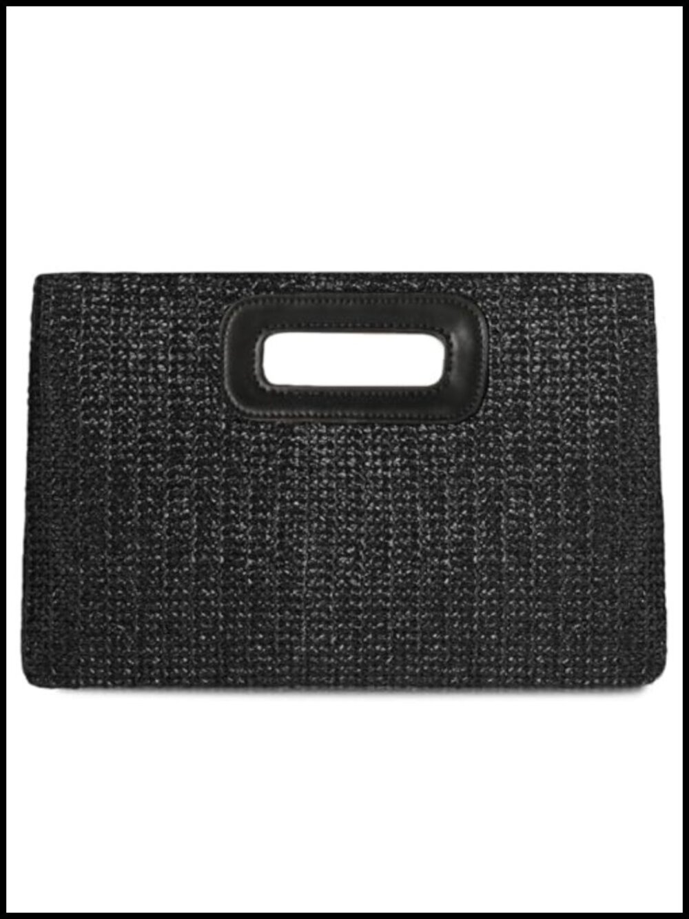 Handmade Woven Straw Clutch Purse with Detachable Gold Chain Crossbody
